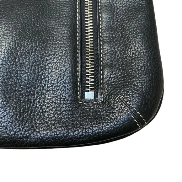 Everyday Black Pebbled Leather Crossbody Bag Small Purse Shoulder Handbag - Picture 3 of 11